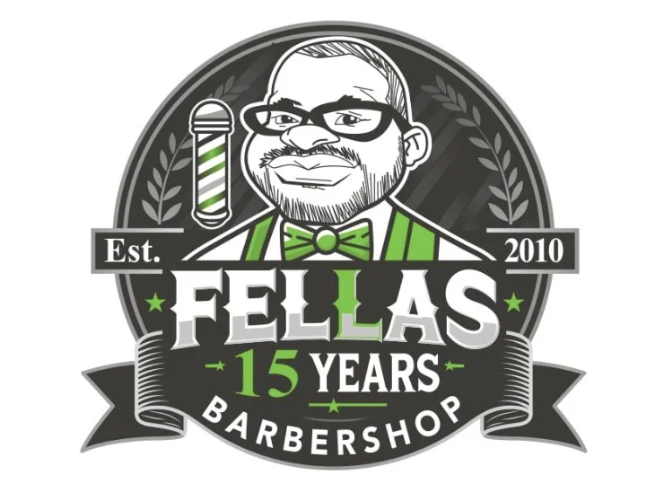 Logo saying 'Fellas Men's Hair | Locally Owned | Quality Cuts & Fair Prices | Make an Appointment Bro | Est 2010'